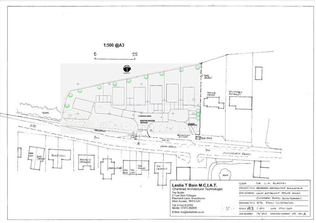 Lot: 26 - LAND IN FAVOURED LOCATION WITH OUTLINE PLANNING FOR SIX DWELLINGS -